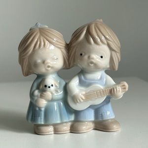 Vintage 1970s Algar Made in Japan Porcelain Figures Baby Shower Wedding Gift